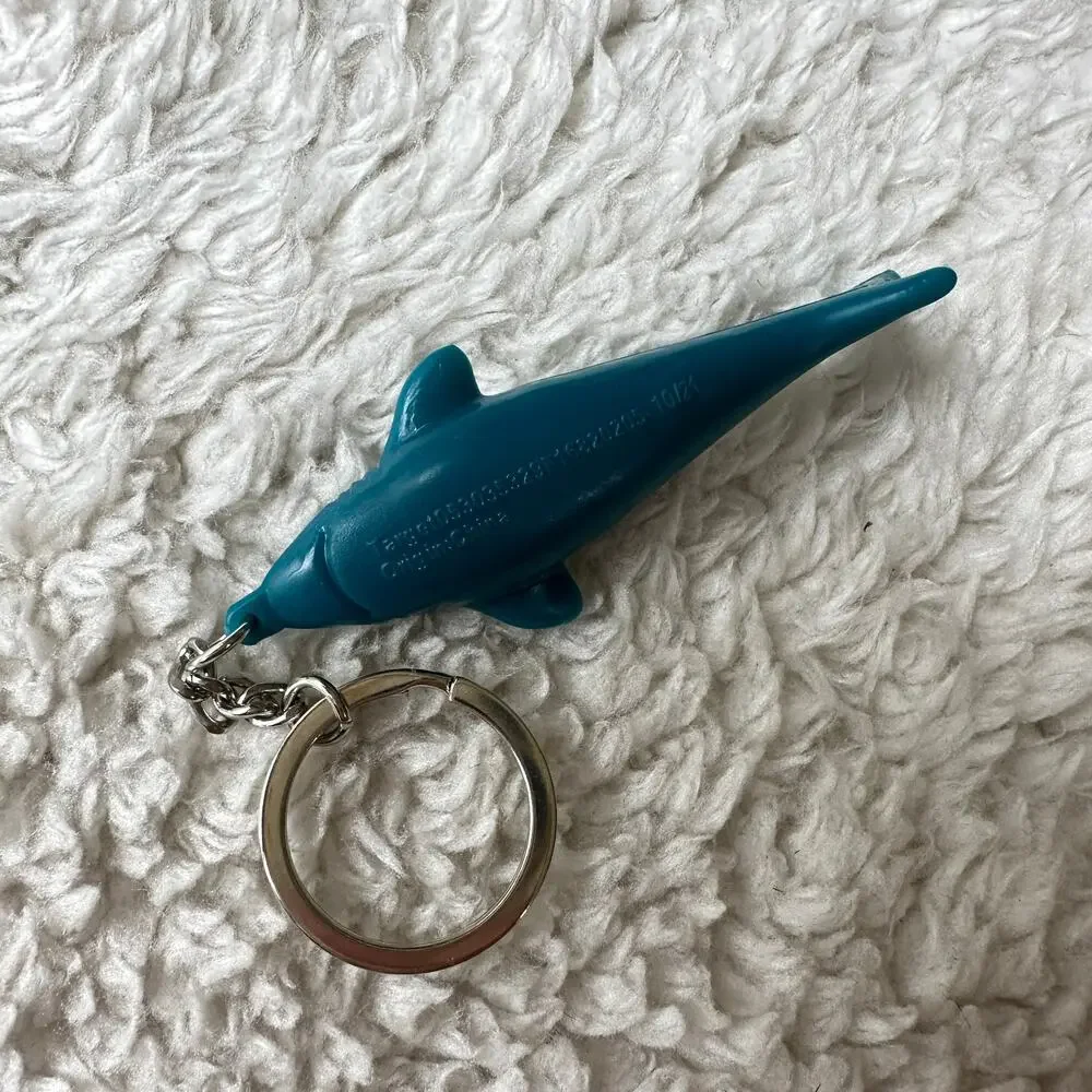 Dolphin Keychain Blue Ocean Animal Charm Target Flexible